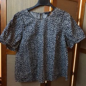 NWT J. CREW ANIMAL PRINT TOP SHIRT SIZE XXL